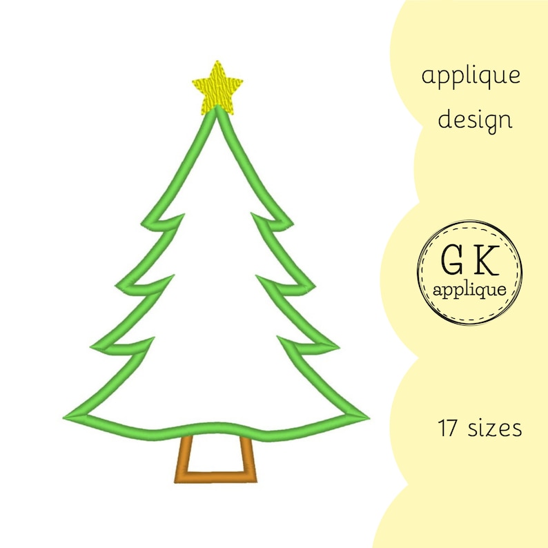 Christmas tree applique design winter machine jessecmault  etsy