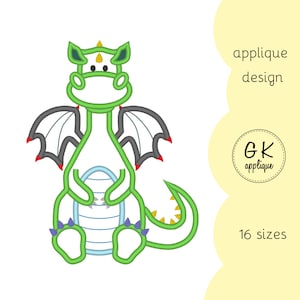 Dragon 2 Feltie Design in two sizes digital download to be used with embroidery machines