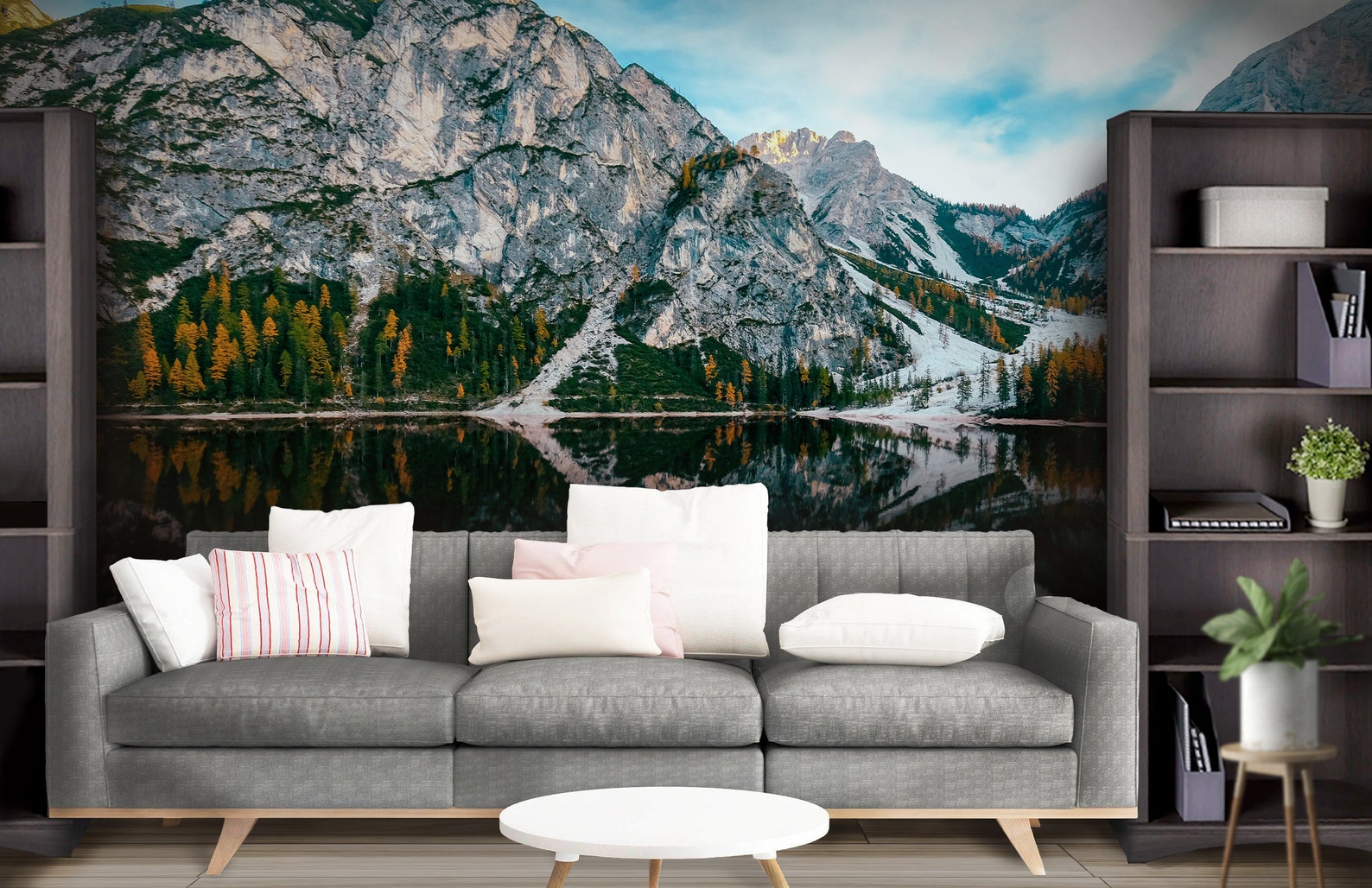 Mountain Lake Wall Mural Removable 3M Controltac Vinyl Wall Etsy