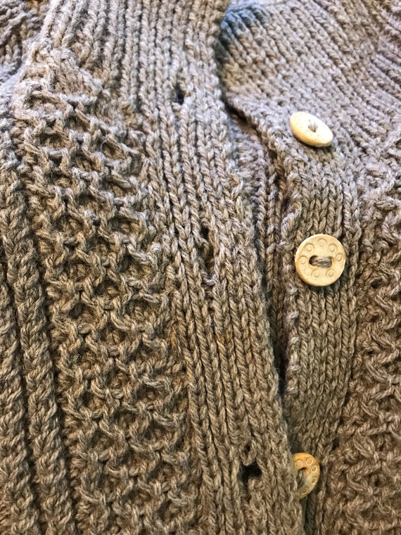 Vintage Aran Sweaters Cleo Ltd Irish Wool Knit Ca… - image 10