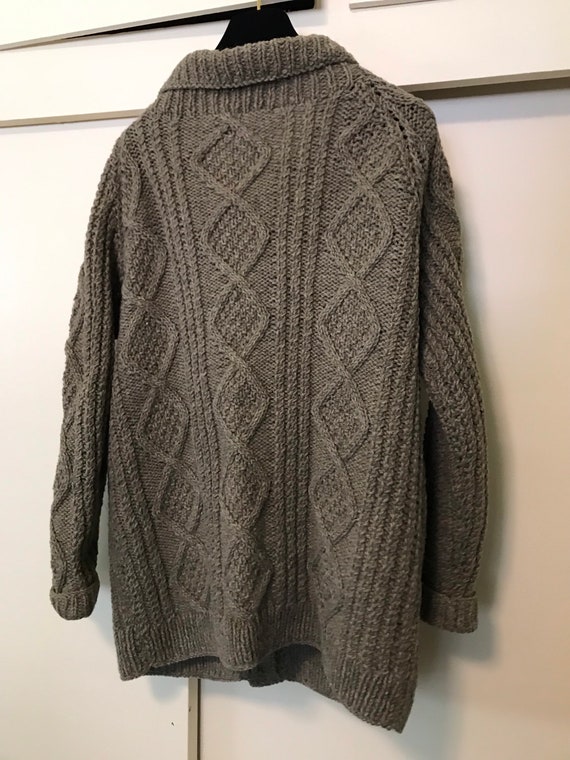 Vintage Aran Sweaters Cleo Ltd Irish Wool Knit Ca… - image 7