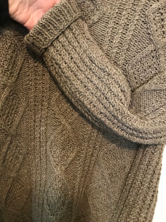 Vintage Aran Sweaters Cleo Ltd Irish Wool Knit Ca… - image 9