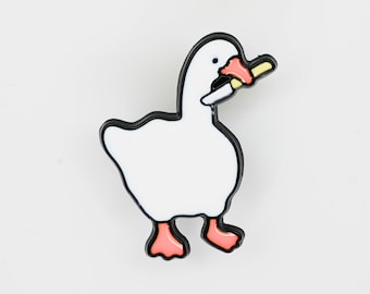 Goose / Duck With Knife Pin