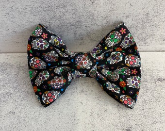Sugar Skulls Dog Bow Tie