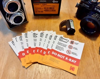 25er Pack Kodak DO NOT X-RAY Mailing Stickers für den Versand von Fotofilmen, Filmen, Kinofilmen und Fotopapieren