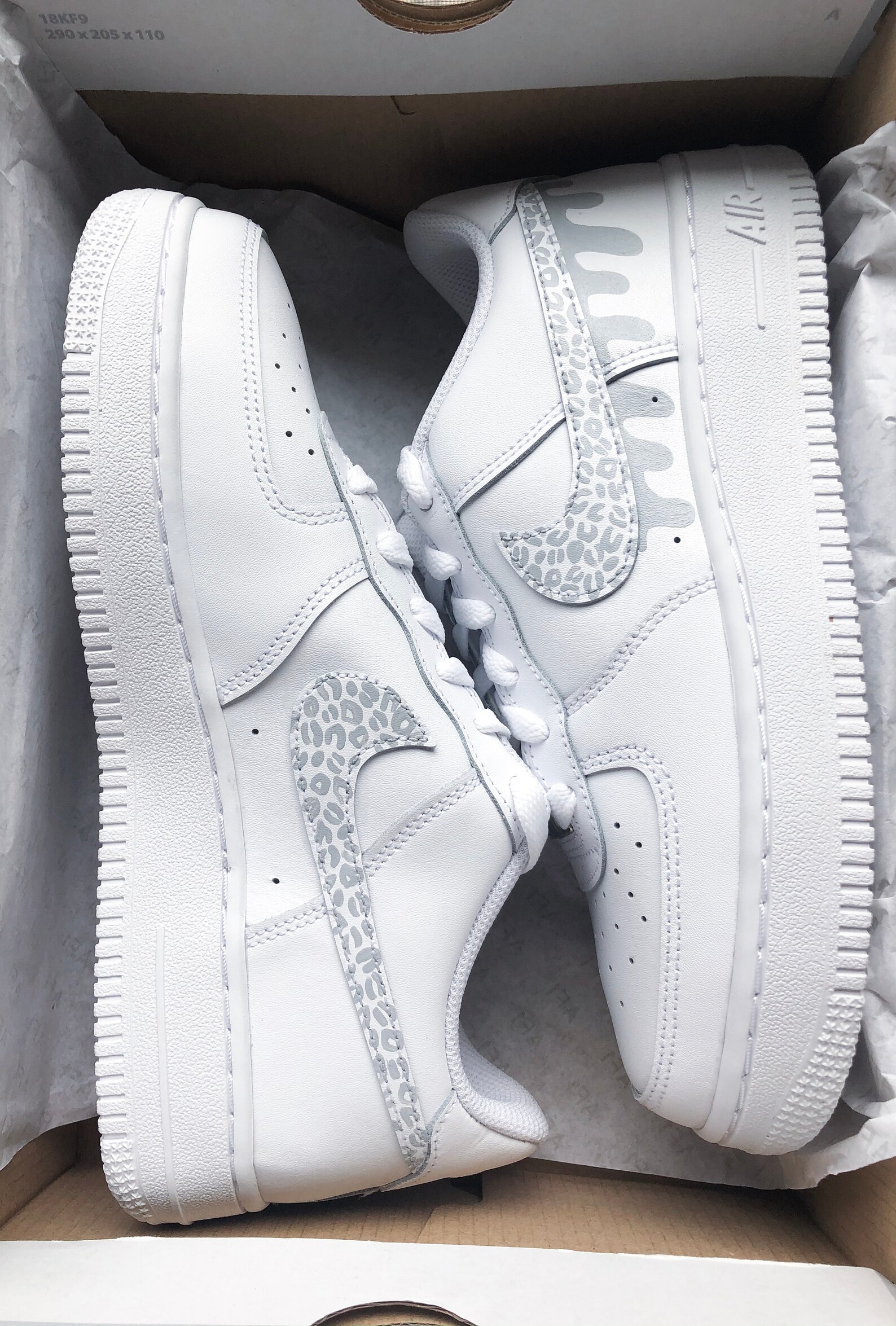 Custom Nike Airforce 1 Cheetah Drip | Etsy