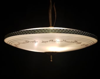 Italian chandeliers | Etsy Scandilux ceiling light frosted glass