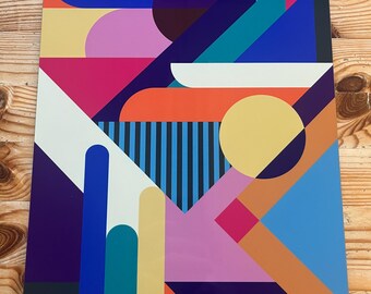 Colourful geometric placemats extra large