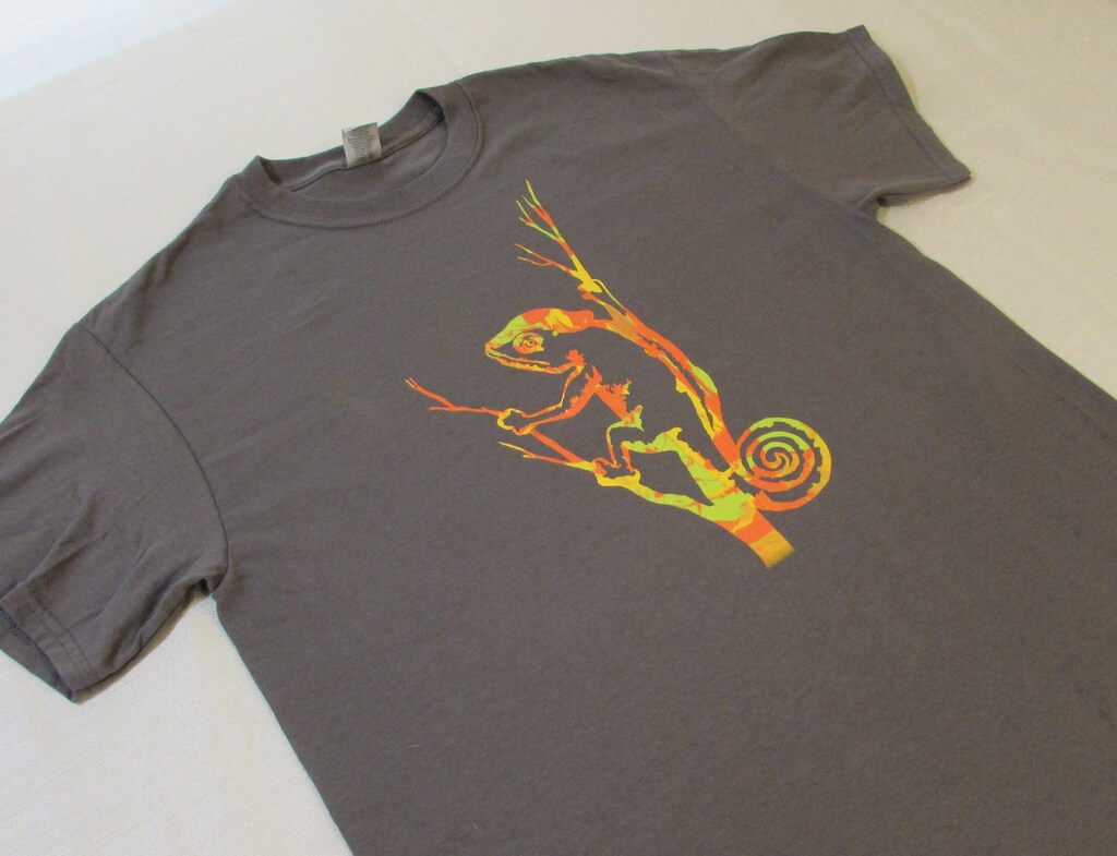 Chameleon Clothing T-Shirt Uomo, Colore Nero, Taglia Small, 100% Cotone