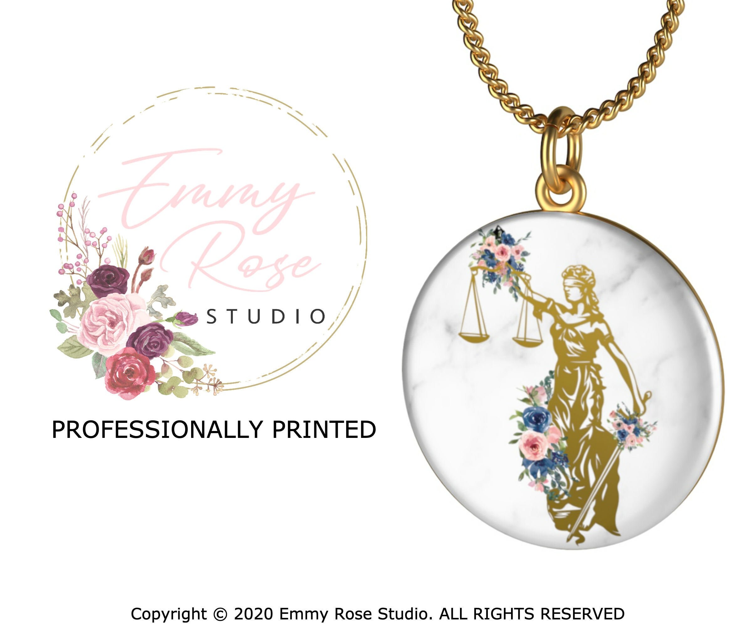 Lawyer Necklace Female attorney gift scales of justice lady Etsy