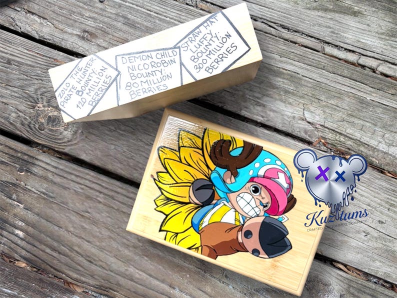 Custom Hand-painted Cartoon Character or Anime Character Wooden Box ...