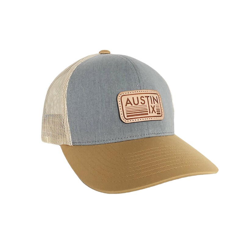 RETRO Austin Texas Leather Patch Hat/ Classic Snapback Cap/ Etsy