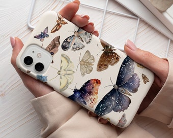 Butterfly Moth Phone Case, Elegant Insect Design