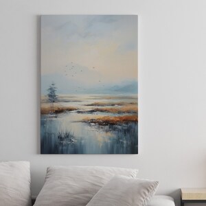 Abstract Landscape Print, Landscape Oil Painting, Nature Wall Print, Modern Minimal Wall Decor, Abstract Nature Wall Art, Serene Wall Print