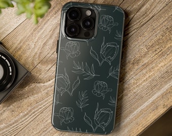 Peony iPhone Case Botanical iPhone case Floral Phone Case Peonies Phone Case for iPhone 15 iPhone 15 Pro iPhone 15 Pro Max iPhone 15 Plus