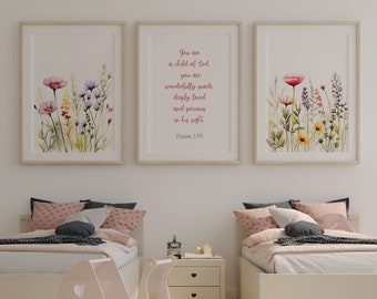 Christian Nursery Wall Art Jesus Nursery Decor Bible Verse Wall Decor Baby Shower Gift Child of God Christian Classroom Sunday School Decor