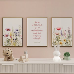Christian Nursery Wall Art Jesus Nursery Decor Bible Verse Wall Decor Baby Shower Gift Child of God Christian Classroom Sunday School Decor