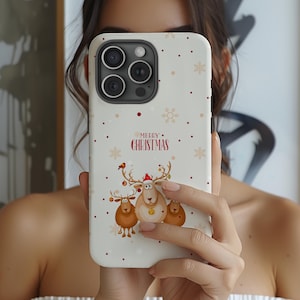 Christmas Phone Case Cozy Winter Holiday Festive Christmas Case for iPhone 16 15 14 Pro Max Samsung Galaxy S24 S23 S22 Ultra Google Pixel 8