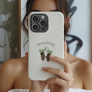 Christmas Phone Case Cozy Winter Mittens Case Holiday Christmas Case iPhone 15 14 13 Pro Max Samsung Galaxy S23 S22 S20 Ultra Google Pixel