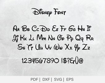 Disney Font Pdf Etsy