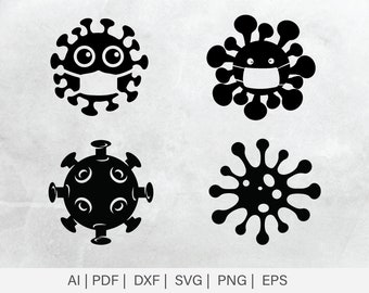 covid-19,Vector Digital File Social Distancing Quarantine SVG Vector Instant Download Cricut Vinyl Cutter Virus with mask svg Virus SVG