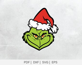 Download Grinch Face Svg Etsy