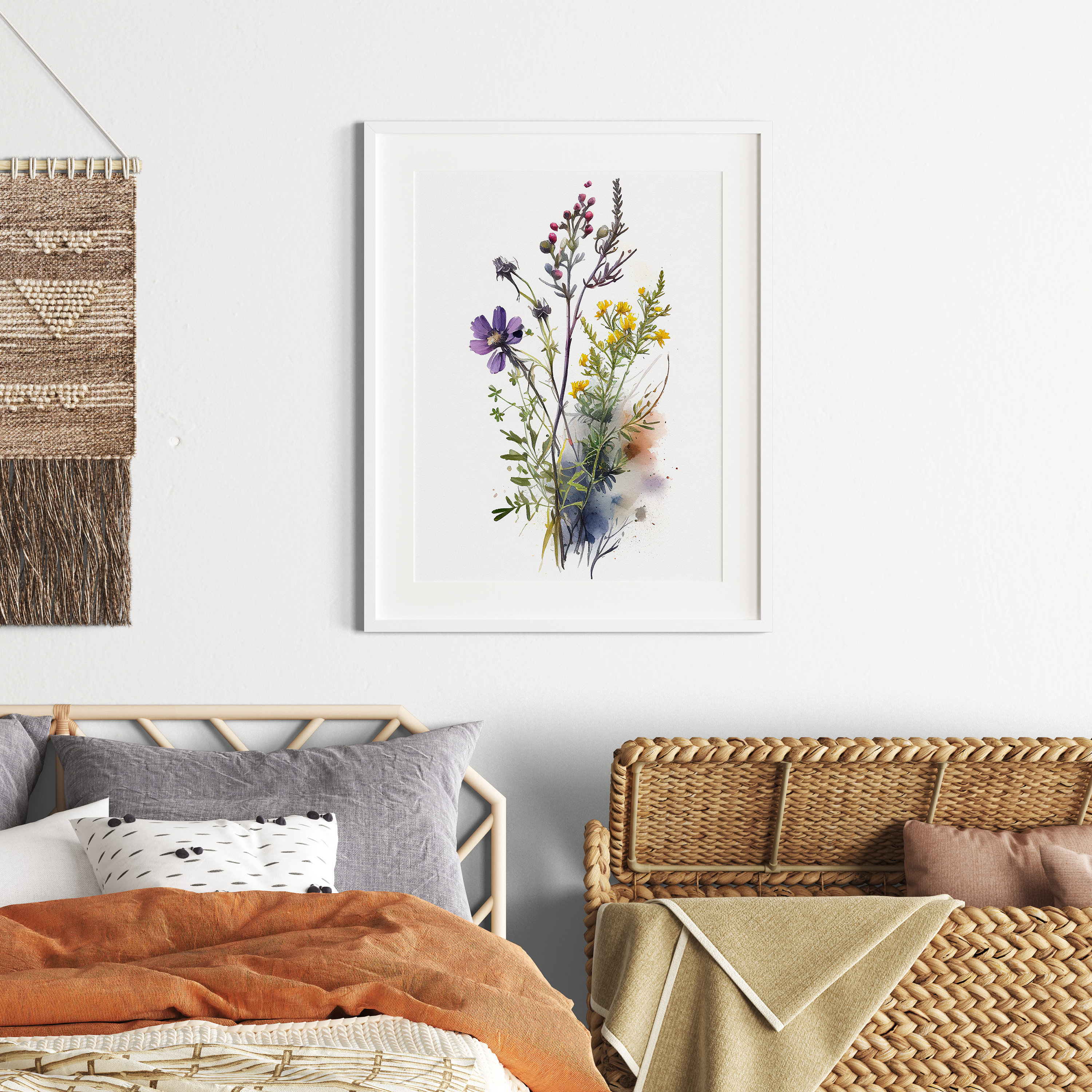 Watercolor Botanical Print Set of 3, Floral Printable Art, Gallery Wall ...
