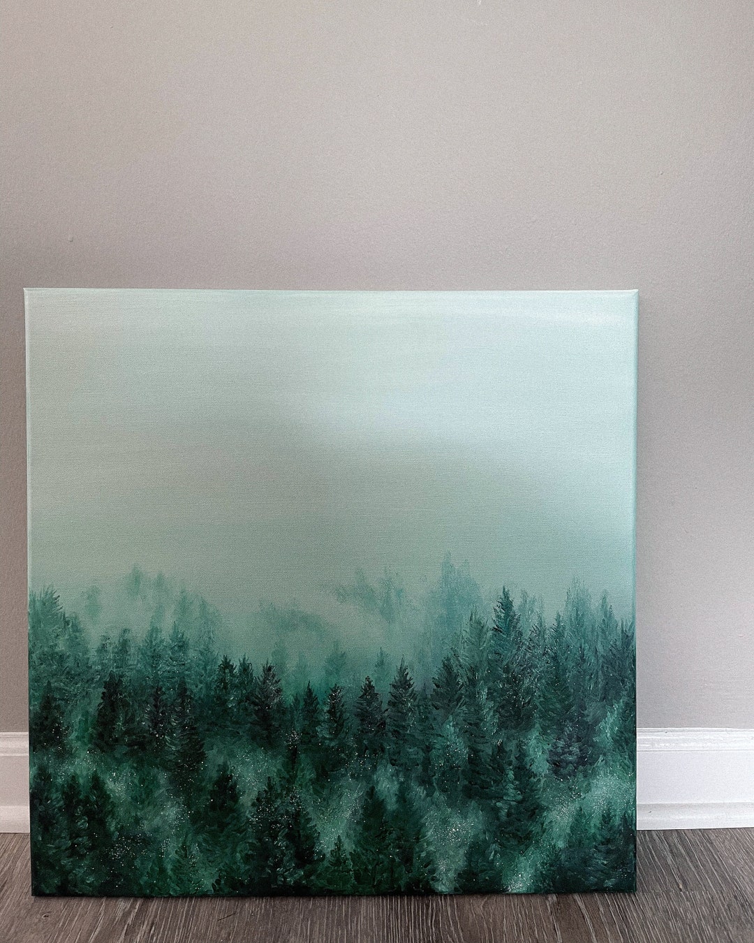 Oil on Canvas Forest Forest Oil Painting Original Oil on - Etsy