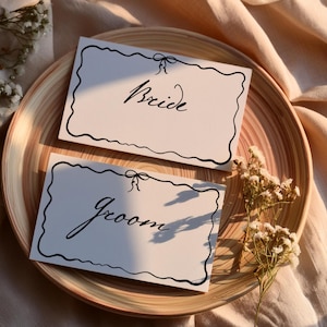 Whimsical Place Card Template for Wedding Editable Name Cards Template Whimsical Wavy Border Wedding Place Card Printable Name Card Template