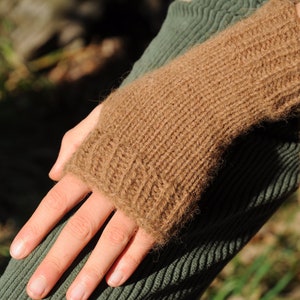 Mittens made from the wool of our Alpacas