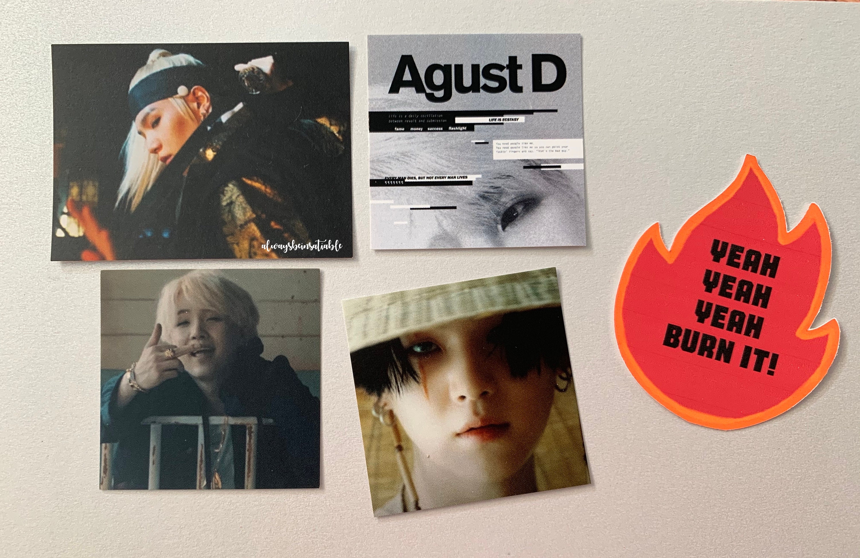 Who’s the king, Who’s the boss? Agust D Sticker Set (BTS SUGA)