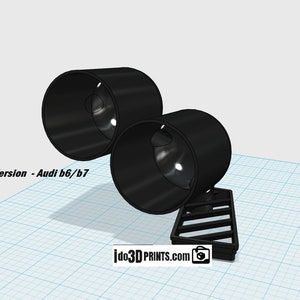 Rhd -  audi a4 b6/b7 model a4/s4/rs4 dual defroster vent gauge pod - 52mm video