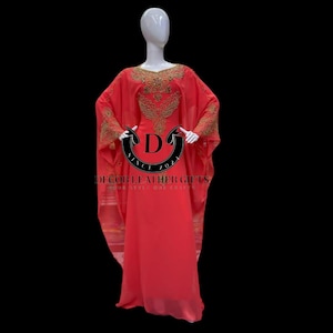 Luxury Embroidered Kaftan Dress for Women – Farasha Moroccan Style Abaya – Dubai Kaftan Evening Gown – Plus Size Maxi Dress women clothing