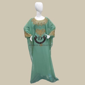 Luxury Dubai Kaftan Abaya Style Maxi Dress, Wedding Guest Outfit kaftan women dress Modest Gown, Bohemian Kimono Style Arabic Style Gown