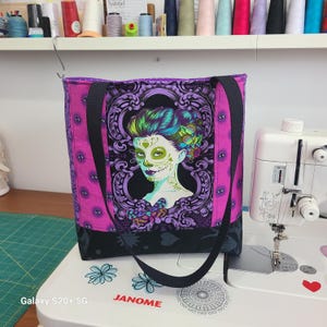 Tula pink scrappy tote bag