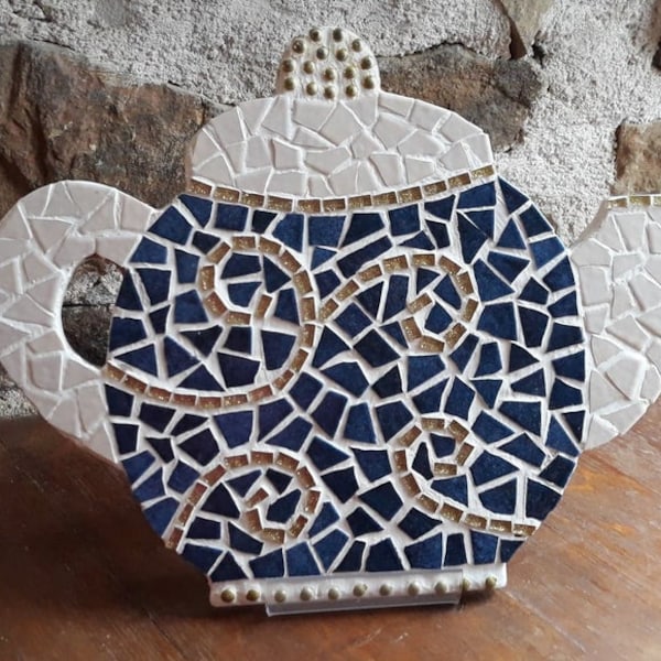 Kit de créations mosaique : dessous de plat en forme de théière