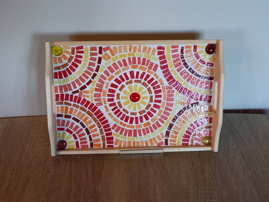 Kit de mosaïque DIY Do It Yourself Plateau aux motifs arrondis - Etsy