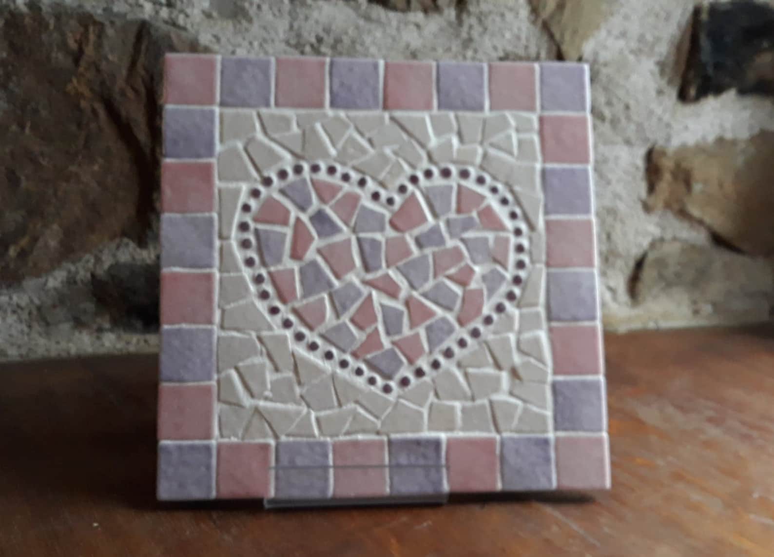 Lot De 4 Dessous De Verre Carrés En Céramique Avec Base En Liège, Motif Triangles Géométriques, Gris, Pour La Protection De La Table, Convient Pour