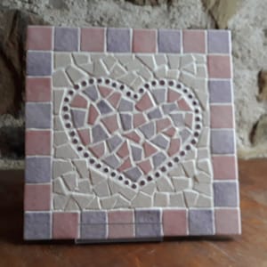 DIY Mosaic Kit - Do It Yourself - Heart Trivet