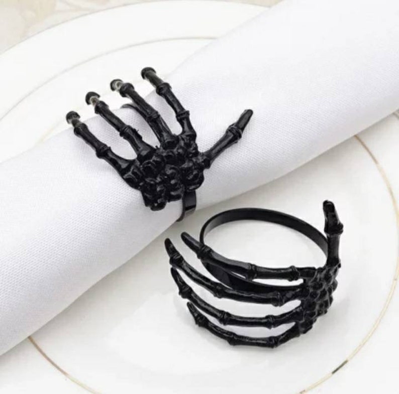 Skeleton Napkin Holder Halloween Napkin Holder Skeleton Hand Etsy