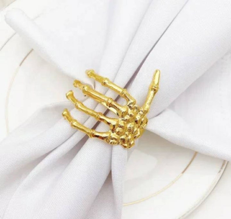 Skeleton Napkin Holder Halloween Napkin Holder Skeleton Hand Etsy