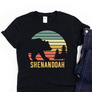 Chemise du parc national de Shenandoah | T-shirt Virginia Travel | Chemise du parc national des États-Unis | vintage Black Bear Retro Travel Gift T-Shirt Unisexe