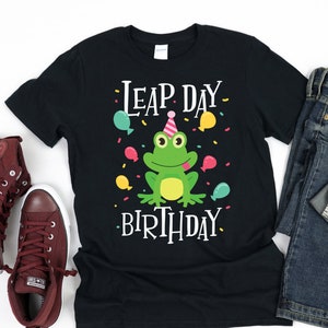 Leap Day Birthday Shirt, Leap Year Birthday 2024 Frog T-Shirt, Gift for People Born in a Leap Year, Funny February 29th Frog Unisex T-Shirt