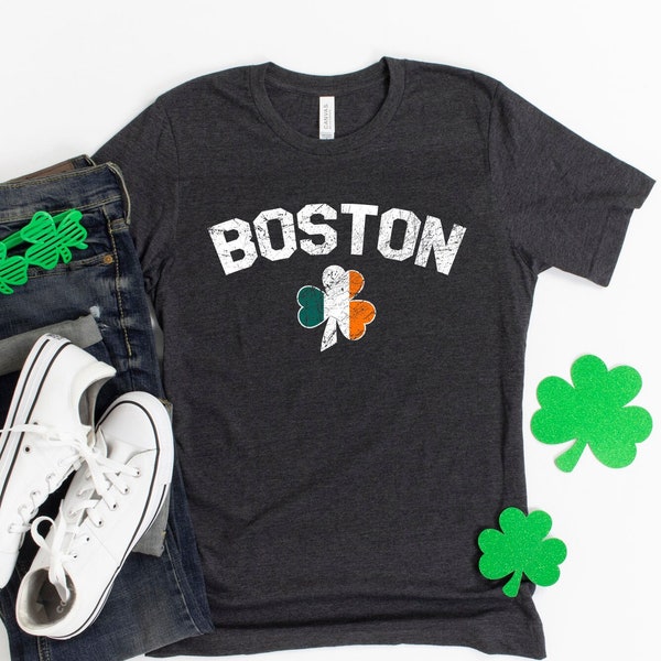 Boston St. Patrick's Day Shirt | Tank Top | Sweatshirt | Hoodie | Cute Massachusetts Irish Gift | Southie Shamrock Parade Clothing