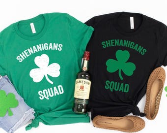 Shenanigans Squad Matching Shirt | St. Patricks Day Shamrock Gift T-Shirt | Irish Matching Group Tee