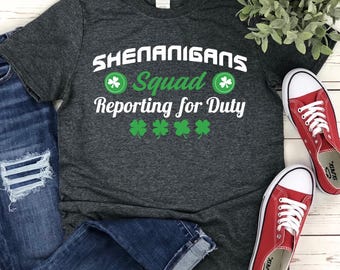 Shenanigans Squad Matching Shirt | Tank Top | Sweatshirt | Youth Kids | St. Patrick's Day Tee | Irish Matching Family Group Gift