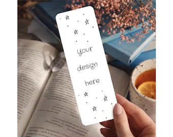 Bookmark Mockup Canva Editable Bookmark Mockup Digital Bookmark Template Round bookmark Empty bookmark Stationery Blank Bookmark