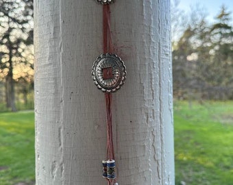 Handgefertigte Concho Regulierbare Leder Halskette