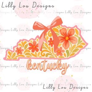 Kentucky Floral Coquette PNG Digital File