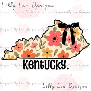 Floral Kentucky Coquette PNG Digital File